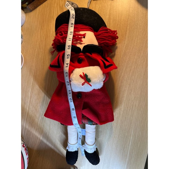 Vintage Madeline Christmas rag Doll, Eden, storybook theme doll, plush - Picture 7 of 7